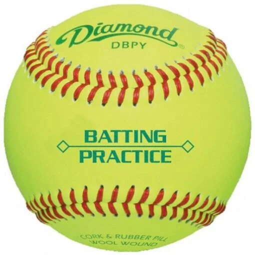 Diamond DBPY Yellow Batting Practice Baseballs, Dz Promotions