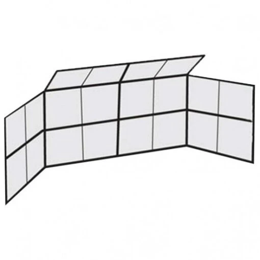 20' X 10' W/ Partial Hood Permanent Baseball/Softball Backstop, BSCL20 Promotions