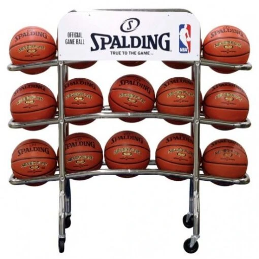 Spalding Replica Pro 15 Ball Basketball Rack, 68-452 Promotions